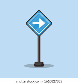 Traffic sign road vector illustration