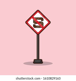 Traffic sign road vector illustration