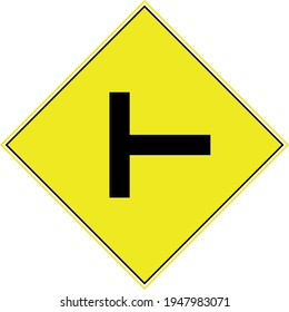 Traffic sign series, a vector of a sign indicating that there is an intersection of three sides with one to the right
Great for icons, symbols, warning signs