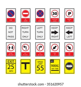 traffic sign set