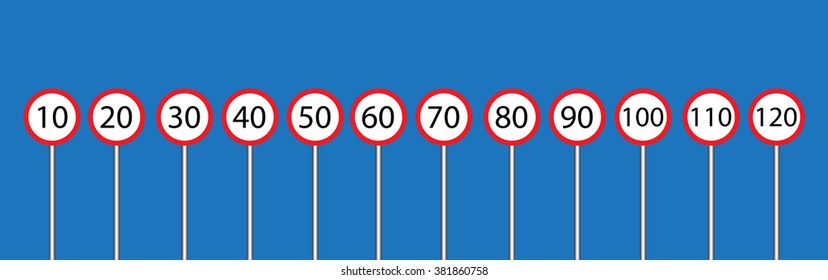 Traffic sign set vector. Easy to edit