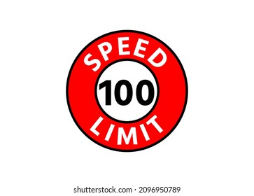 Traffic sign speed limit 100 km h