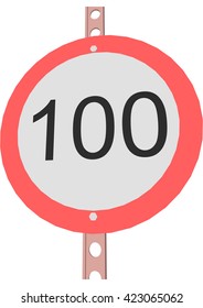 Traffic Sign Speed limit 100