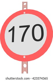 Traffic Sign Speed limit 170