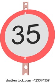 Traffic Sign Speed limit 35