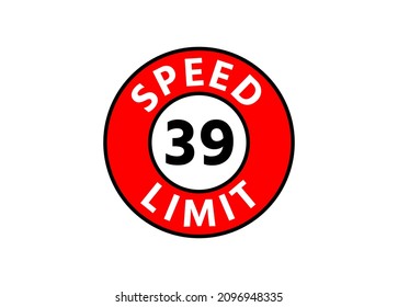 Geschwindigkeitsbegrenzung für Verkehrszeichen 39 km/h