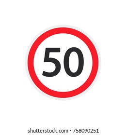 traffic sign speed limit 50
