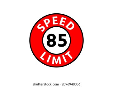 Geschwindigkeitsbegrenzung für Verkehrszeichen 85 km/h