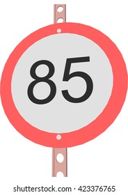 Traffic Sign Speed limit 85