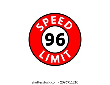 Límite de velocidad de los signos de tráfico de 96 km h