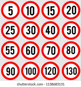 Traffic sign - speed limit package circle