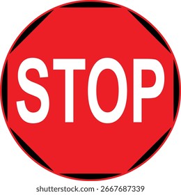 Traffic Sign, Stop hand sign set. Vector Illustration, Web icon. Stop Icon