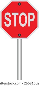 Traffic Sign, Stop hand sign set. Vector Illustration, Web icon. Stop Icon