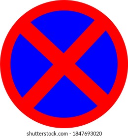 Traffic sign. Stop prohibited sign.