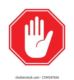 Traffic sign stop. Prohibition sign. Vector illustration. on white background - Shutterstock ID 1769247656