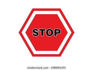 Traffic sign stop. Prohibition sign. Vector illustration. on white background