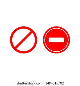 Traffic sign stop set on white background. Vector illustration.