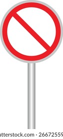 Señal de tráfico, señal de parada establecida. Ilustración vectorial, ícono de Web. Icono de detención