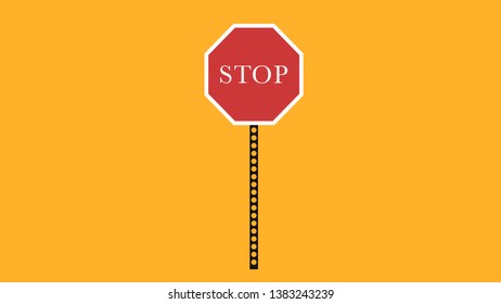 Traffic sign stop vector illustration