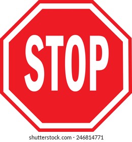 Traffic sign stop, vector illustration