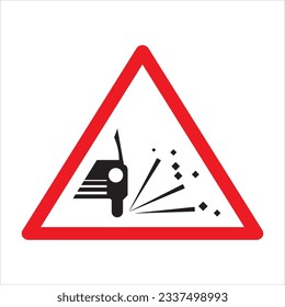 Traffic sign symbol background on road