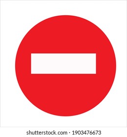 Traffic sign symbol which means the prohibition of entry for all motorized and non-motorized vehicles