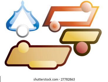 Traffic sign and symbols concept plates