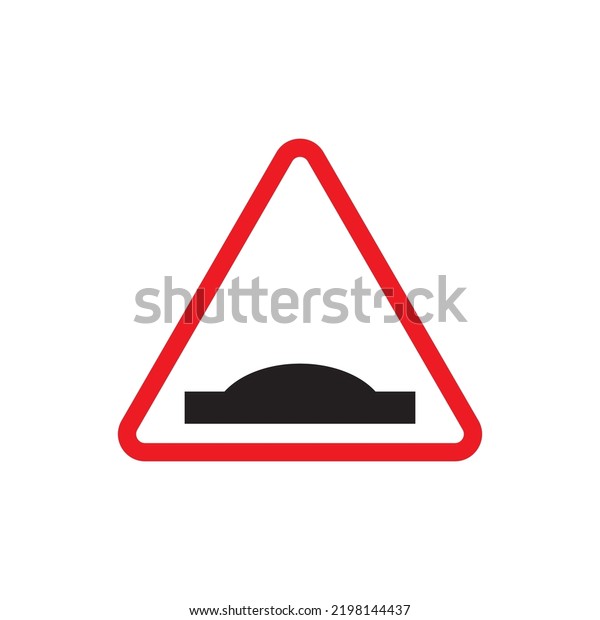 Traffic sign, triangle shape, warning about a speed\
bump, Speed bump vector\
art