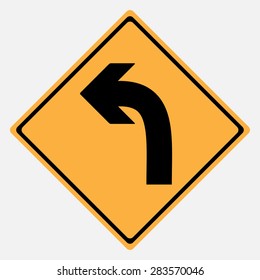 Traffic sign . Turn Left 