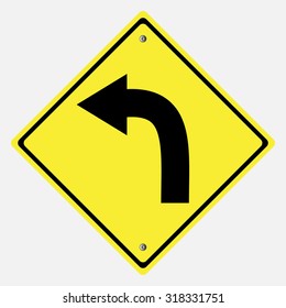 Traffic sign . Turn Left 