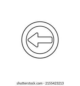 Traffic Sign, Turn left ahead sign on white background, Vector EPS10
