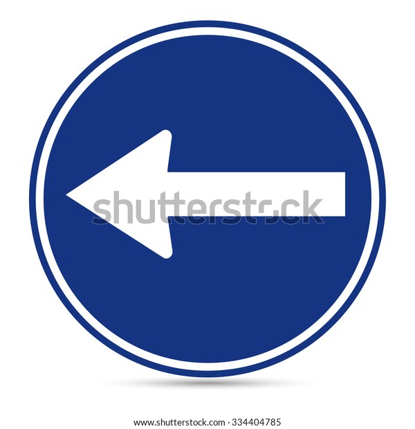 Traffic Sign, Turn left sign on white background,\
Vector EPS10