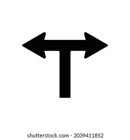 Traffic sign for turn right and left. arrow illustration for your street