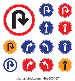Traffic sign . U Turn