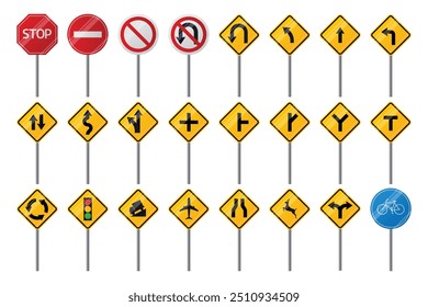 traffic sign vector element. road sign template. sign graphic resources. flat traffic sign design.