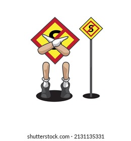 traffic sign vector, good for children education, children book, printing sticker etc.