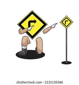 traffic sign vector, good for children education, children book, printing sticker etc.
