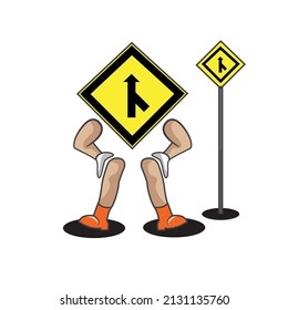 traffic sign vector, good for children education, children book, printing sticker etc.