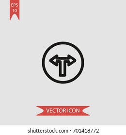 Traffic sign vector icon illustration symbol