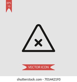 Traffic sign vector icon illustration symbol