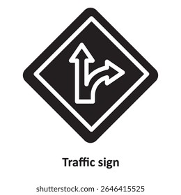 Traffic sign Vector Icon which can easily modify or edit
