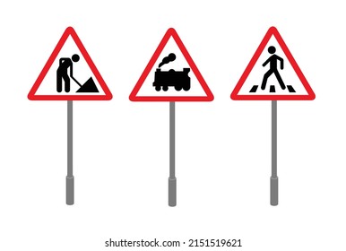 Traffic Sign Vector Illustration. Roadblock Sign Icon. Warning Sign