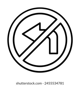 Diseño de iconos de línea de Vector de señales de tráfico