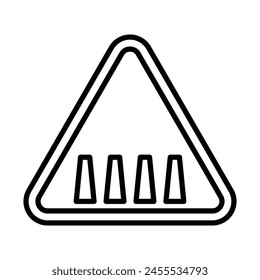 Diseño de iconos de línea de Vector de señales de tráfico