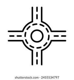 Verkehrsschild Vektorgrafik Line Icon Design