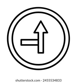 Diseño de iconos de línea de Vector de señales de tráfico