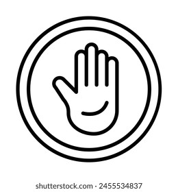 Verkehrsschild Vektorgrafik Line Icon Design