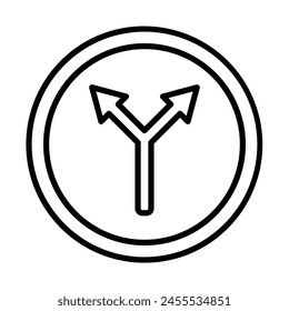 Verkehrsschild Vektorgrafik Line Icon Design