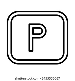 Verkehrsschild Vektorgrafik Line Icon Design