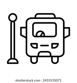 Traffic Sign Vector Line Icon Design
